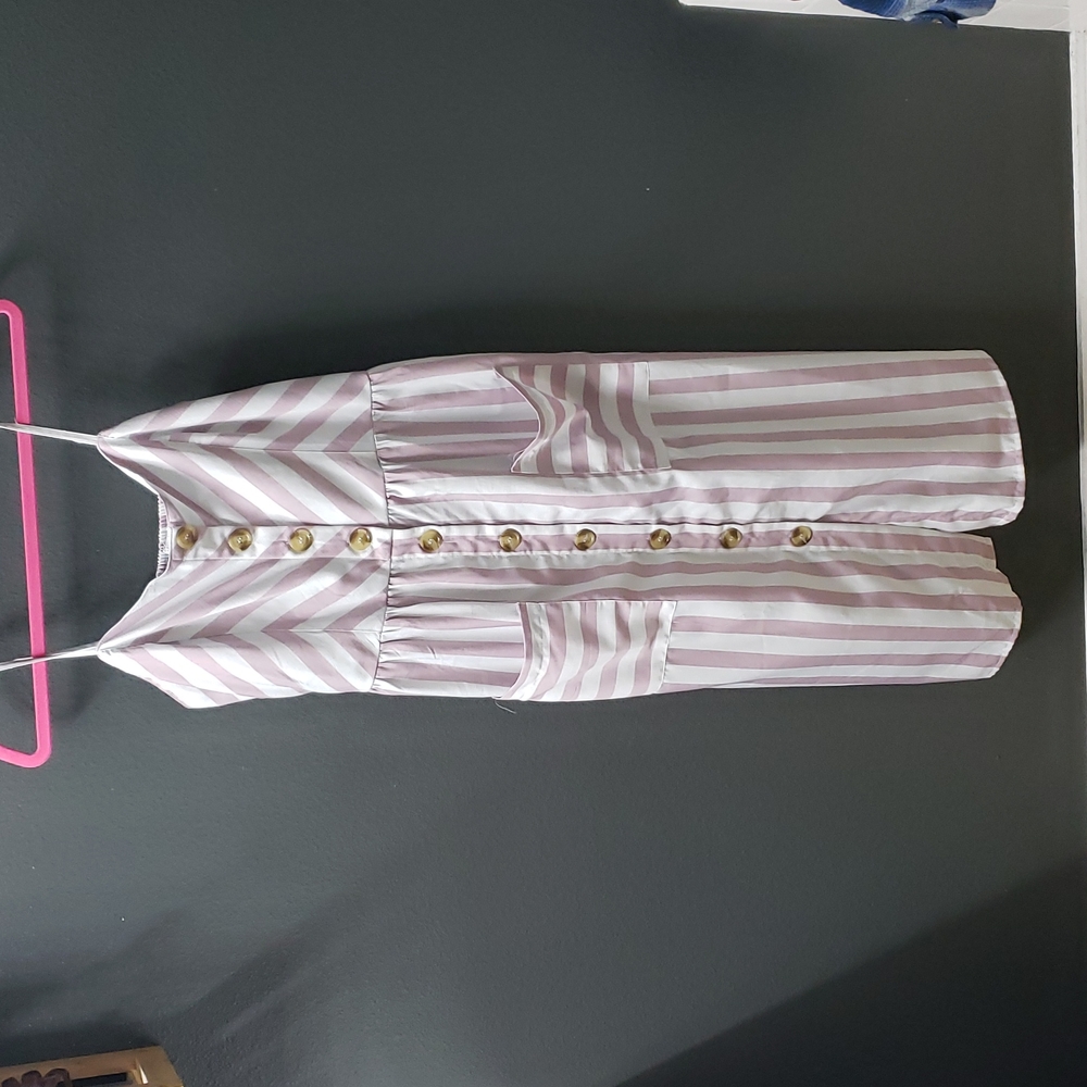 Light purple striped dress